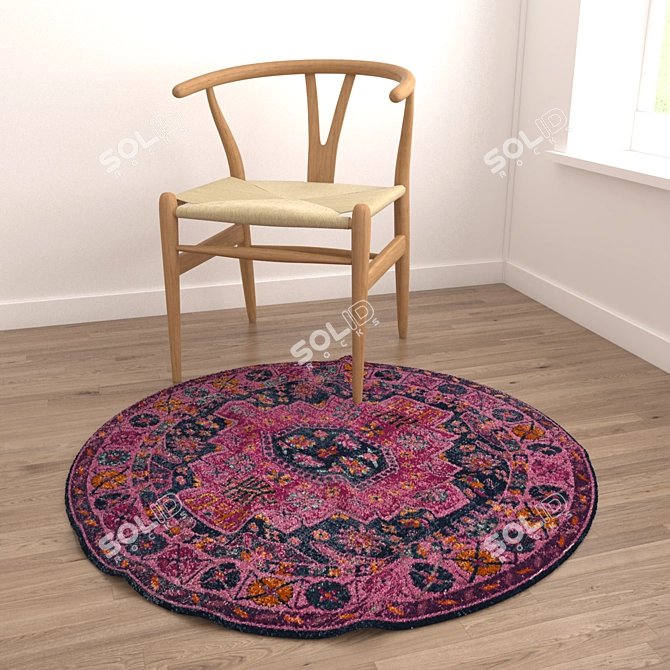 Round Carpets Set 21 - Versatile and DetailedRenders 3D model image 4