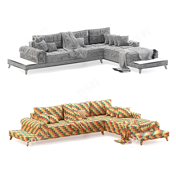 Bolivia Corner-Couch: Stylish Comfort for Any Space 3D model image 3