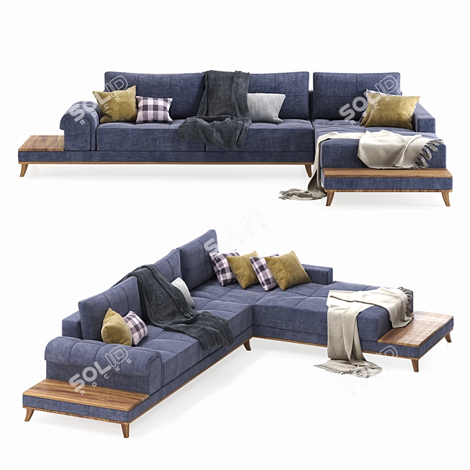 Bolivia Corner-Couch: Stylish Comfort for Any Space 3D model image 4