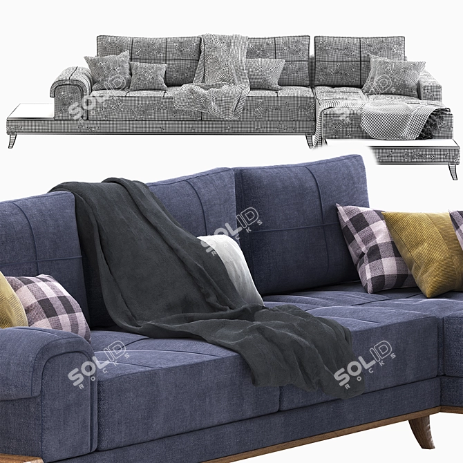 Bolivia Corner-Couch: Stylish Comfort for Any Space 3D model image 5