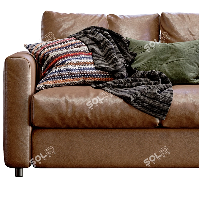 Ikea Vimle Leather Sofa: Modern, Stylish, and Comfortable 3D model image 3