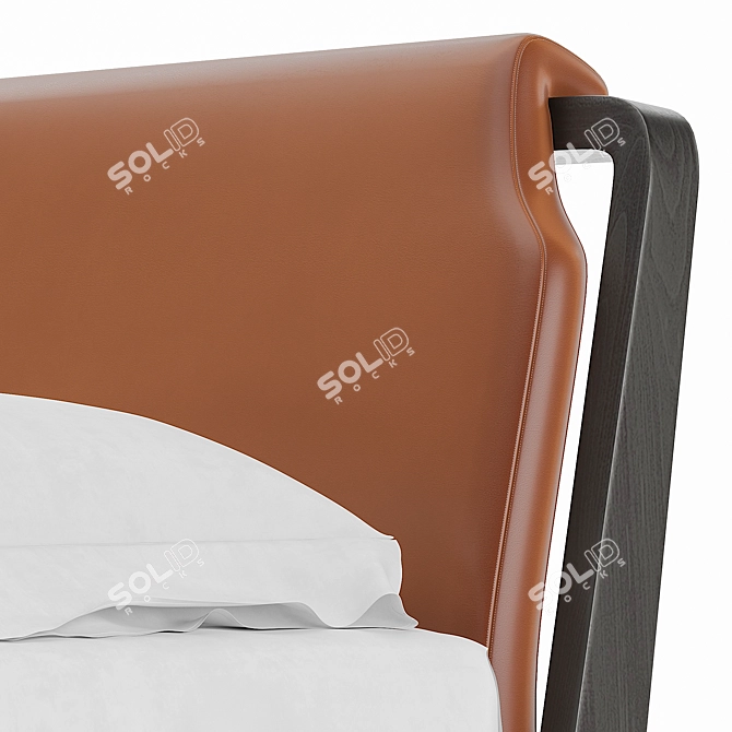 Fergus Bed: Elegant Queen-sized Comfort 3D model image 3