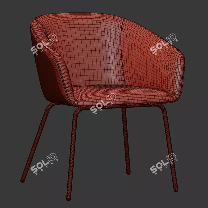 Modern Woood Sien Dining Chair 3D model image 4