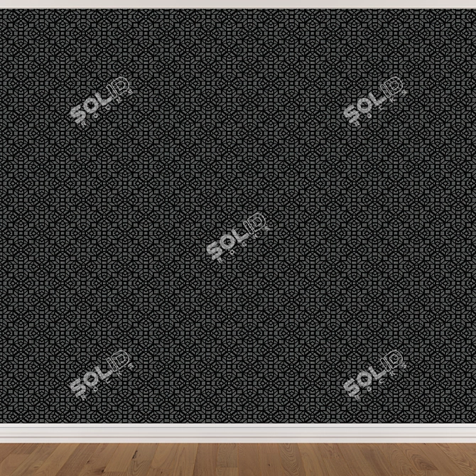 Seamless Wallpaper Set - 3 Colors 3D model image 2