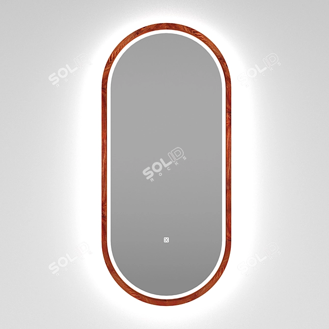 Elegant Ash Capsule Mirror 3D model image 1