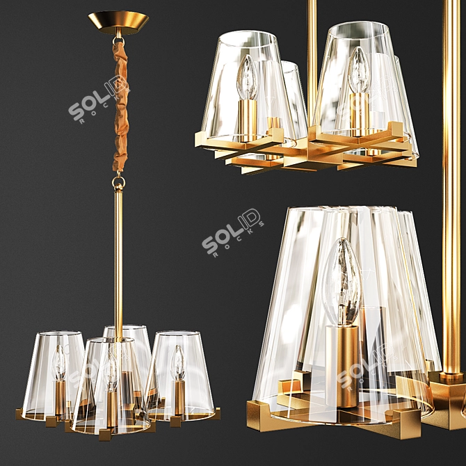 Elegant Anke Luxury Chandelier 3D model image 1