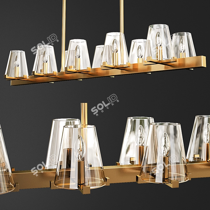 Elegant Anke Luxury Chandelier 3D model image 1