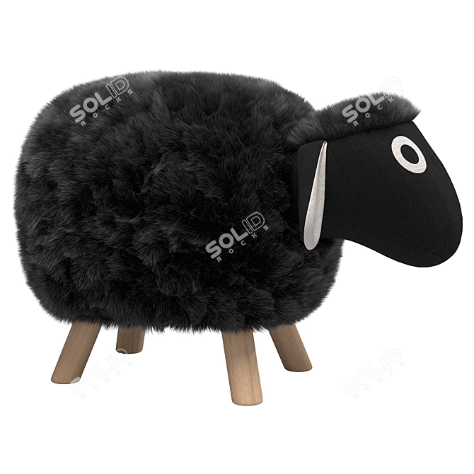 Sheep-tastic Kids Ottoman 3D model image 1