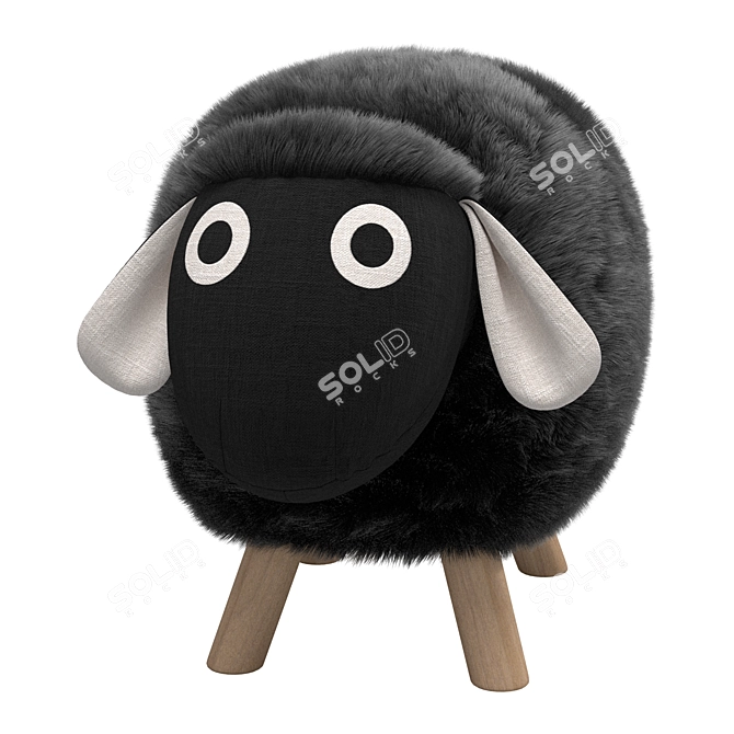 Sheep-tastic Kids Ottoman 3D model image 2