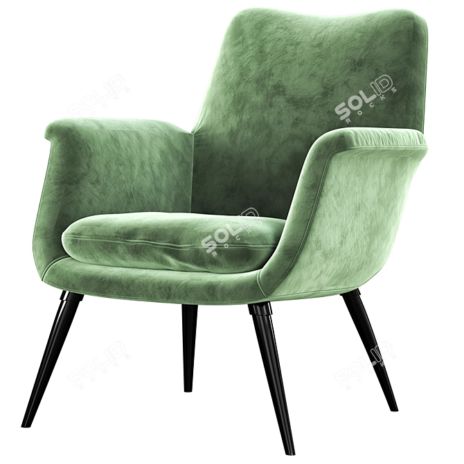 Contemporary Finley Lounge Chair 3D model image 7