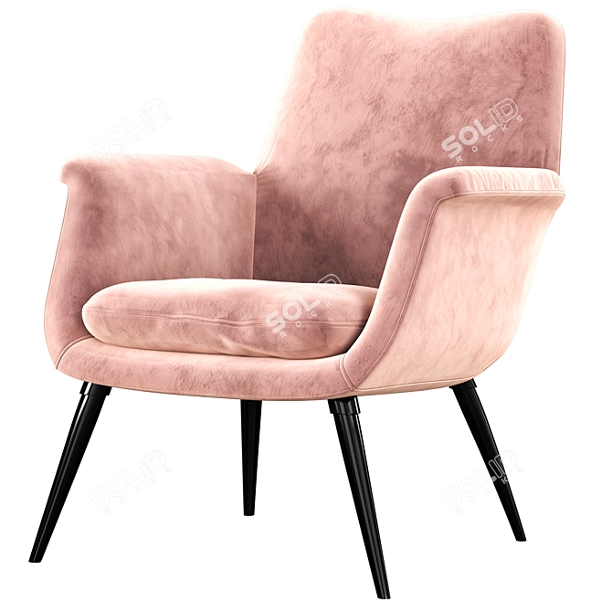 Contemporary Finley Lounge Chair 3D model image 8