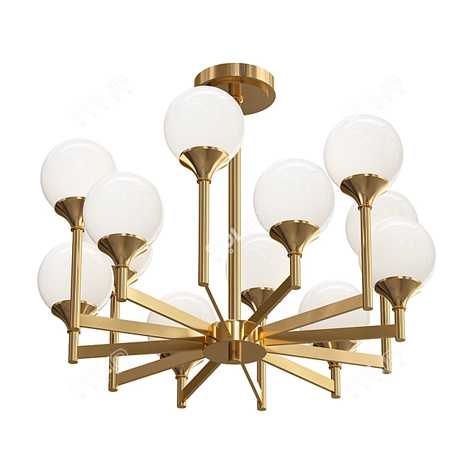 Radiant Glow: Ball Valley Chandelier 3D model image 1