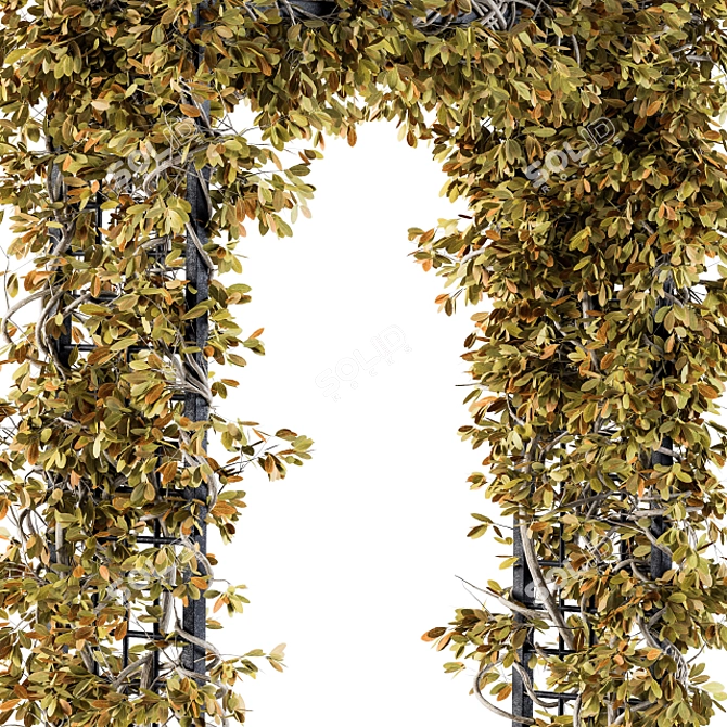 Fall Ivy Pergola Set 3D model image 2