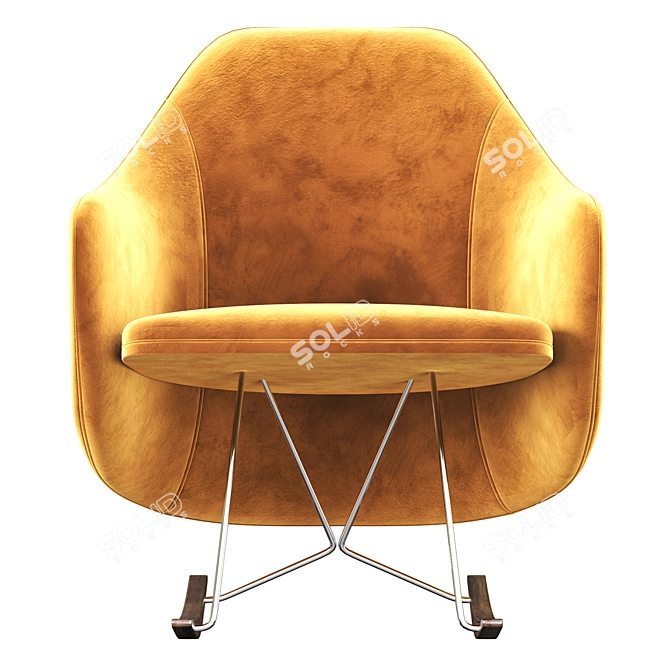 Modern Rocking Armchair Segis Taxido: Sleek Design for Ultimate Comfort 3D model image 8