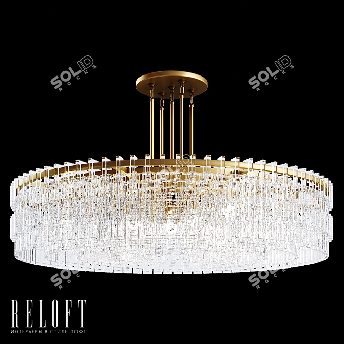 Luxurious Marignan Chandelier, 60" Diameter 3D model image 1