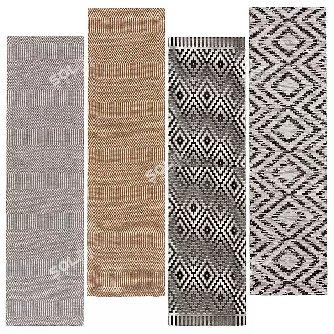 Stylish Carpet Runners 3D model image 1