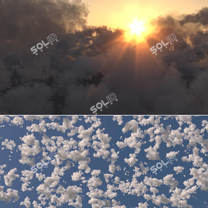 Polygon Clouds - Sky Scatter Kit 3D model image 2
