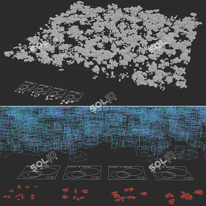 Polygon Clouds - Sky Scatter Kit 3D model image 3