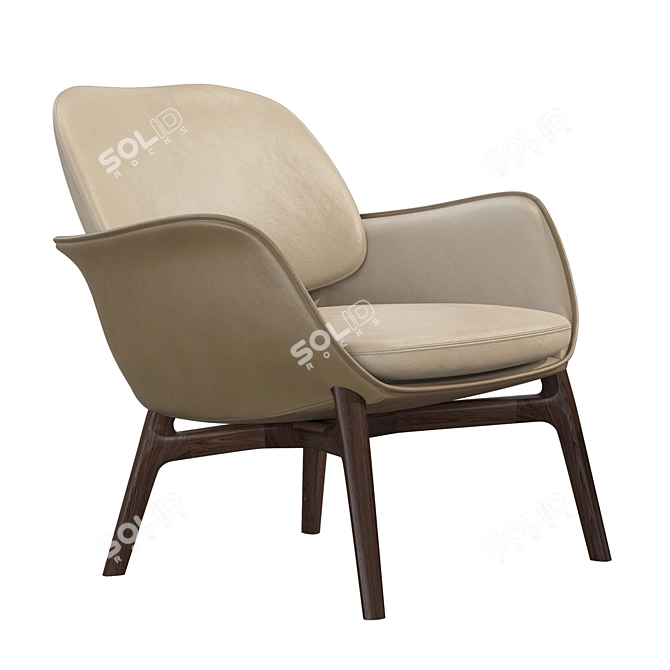 Elegant Italian Design: Martha Armchair 3D model image 1