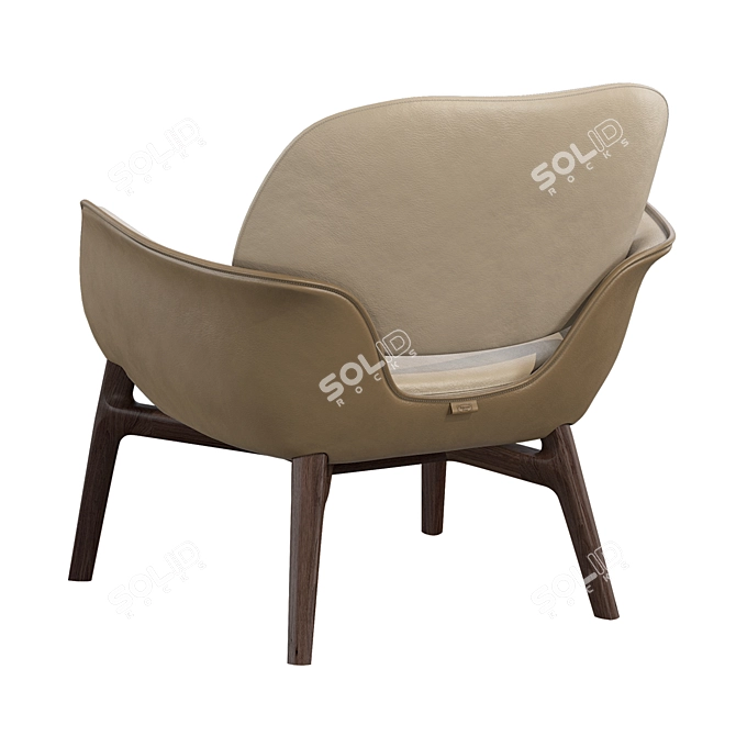 Elegant Italian Design: Martha Armchair 3D model image 2