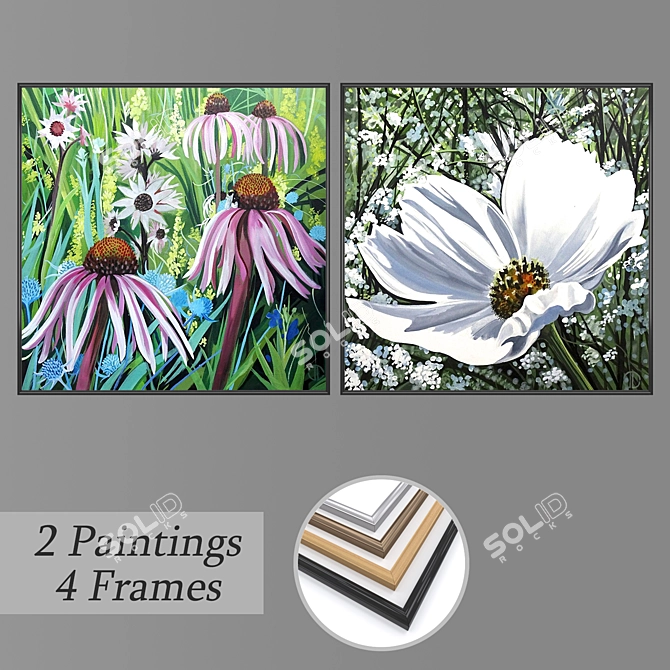 Multi-frame Wall Art Set 3D model image 1