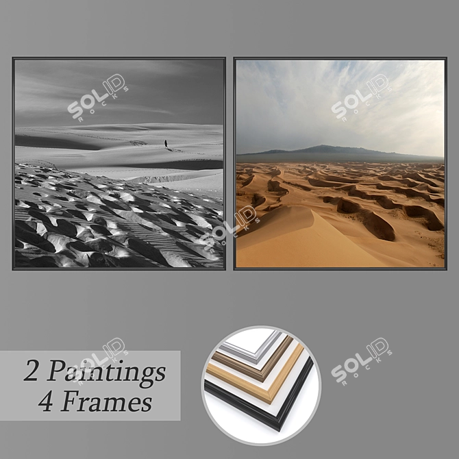 Modern Wall Art Set: No 2887 3D model image 1