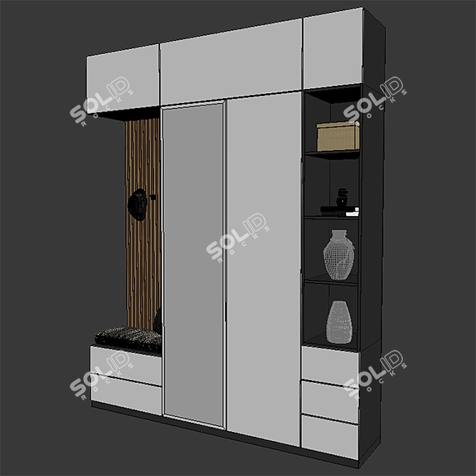 66 Hall Furniture: 2500mm(H) x 2000mm(W) x 410mm 3D model image 3