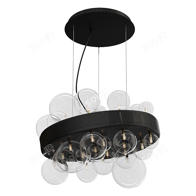 Elegant Disk Pendant Light 3D model image 1