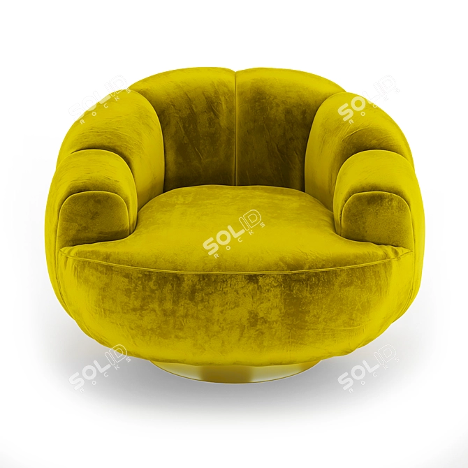 Infinity Velvet Senape Armchair: Giopagani Ornella 3D model image 2