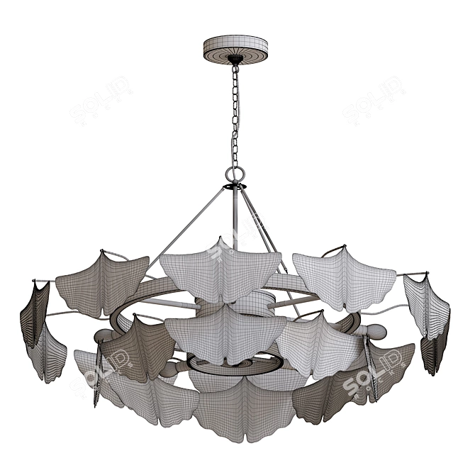 Glamour Glow Chandelier 3D model image 8