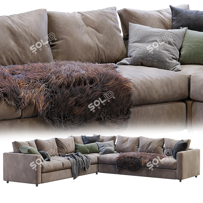 Ikea Vimle: Stylish and Functional Sofa 3D model image 3