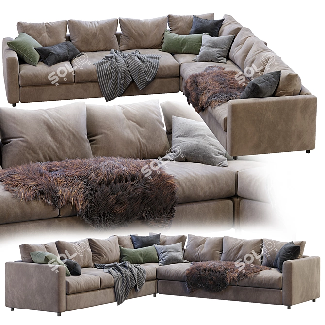 Ikea Vimle: Stylish and Functional Sofa 3D model image 4