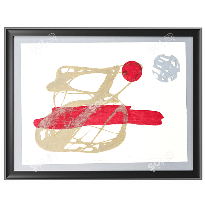 Abstract Engraving Art Frams 3D model image 2