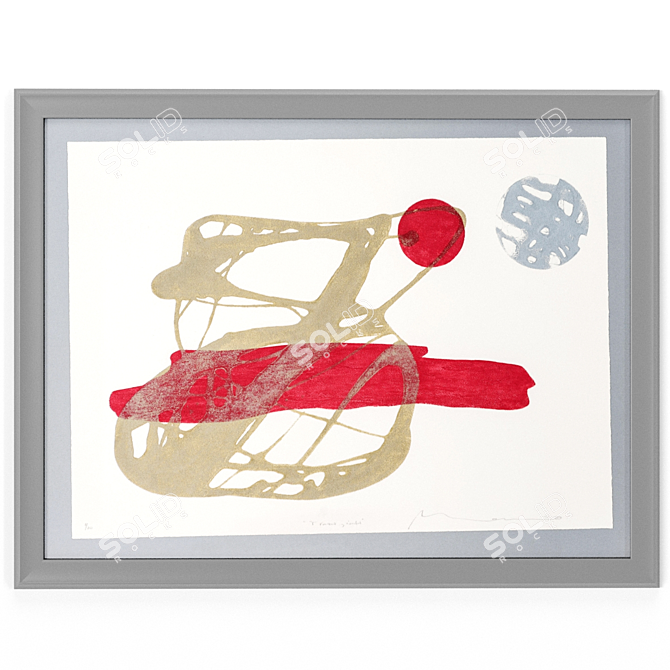 Abstract Engraving Art Frams 3D model image 5