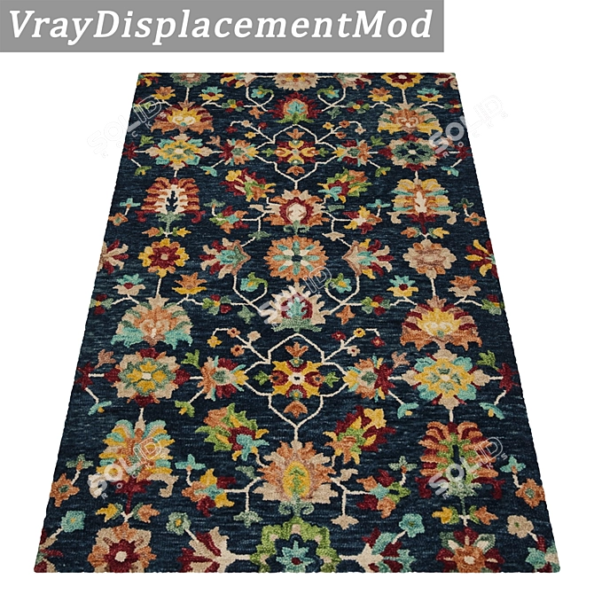 High-Quality Carpet Set: 3 Variants 3D model image 3