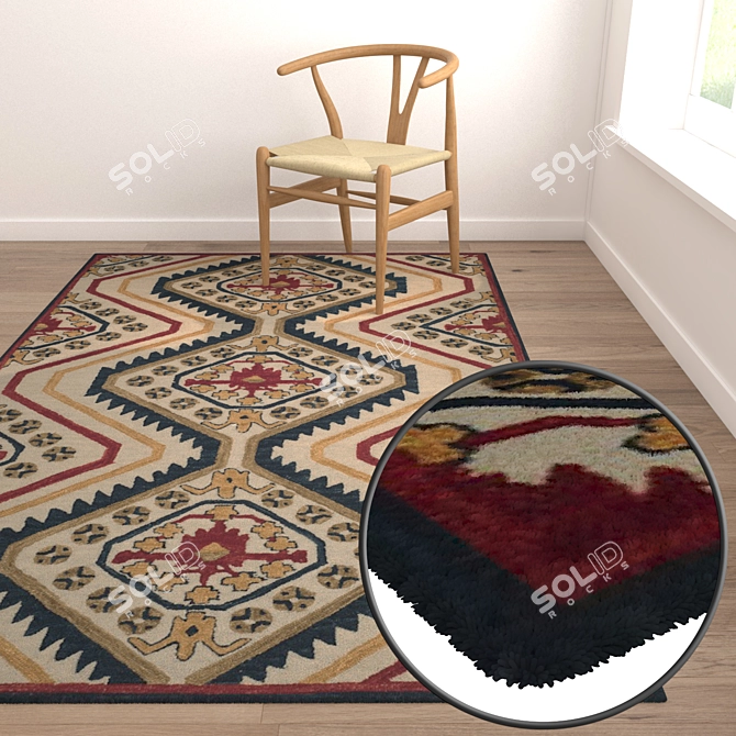 Luxury Carpet Set: High-Quality Textures for Close-Up and Wide-Angle Shots 3D model image 5