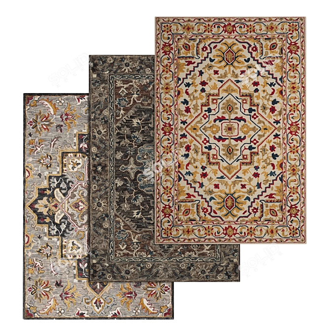 Luxury Carpet Set | High-Quality Textures 3D model image 1