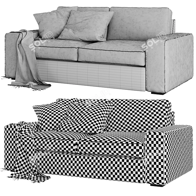 Modern Kivik Sofa: Sleek Design, 3D Model 3D model image 5
