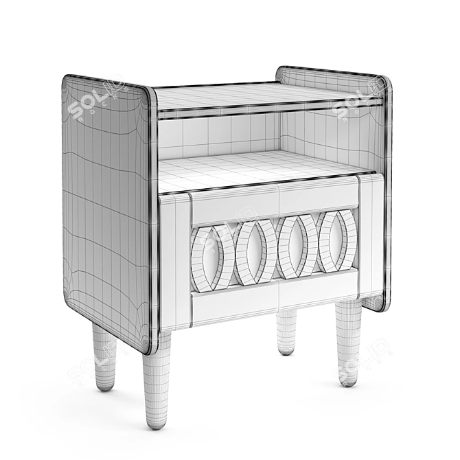 Vintage Malu Style Sideboard 3D model image 2