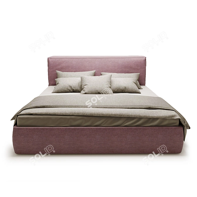 Modern Square Bed 3D model image 3