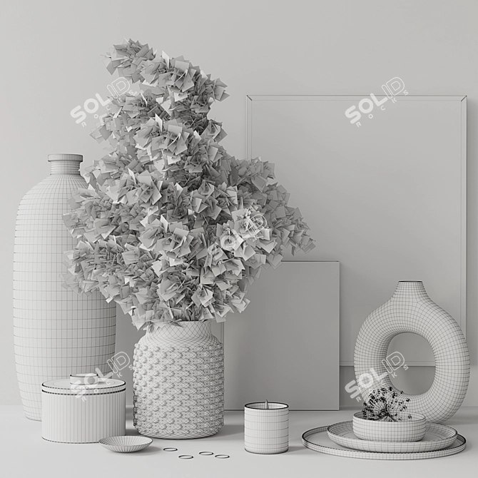 Modern Minimalist Decor Set 3D model image 4