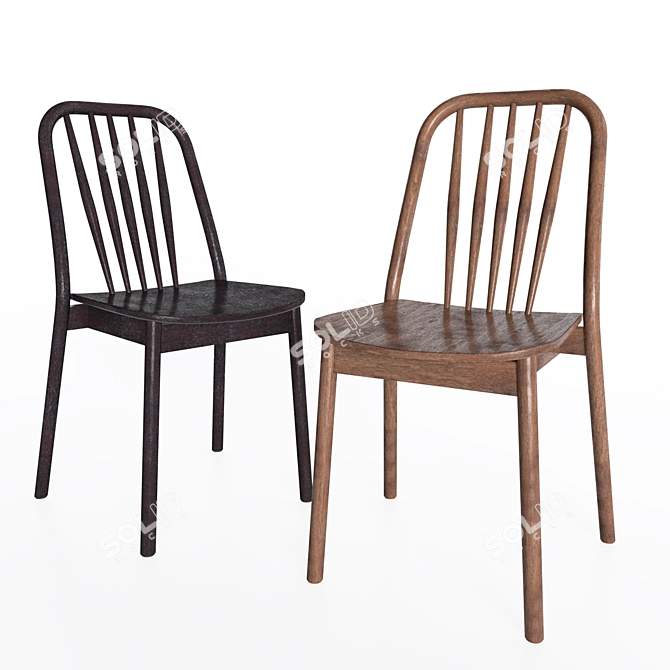 ALDO-1070: Elegant Bentwood Chair 3D model image 1