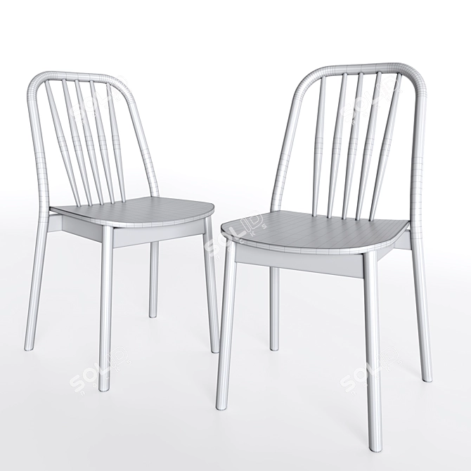 ALDO-1070: Elegant Bentwood Chair 3D model image 2