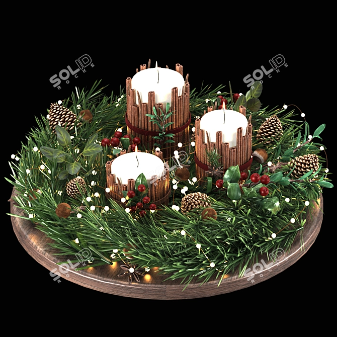 Festive Table Decoration 3D model image 1