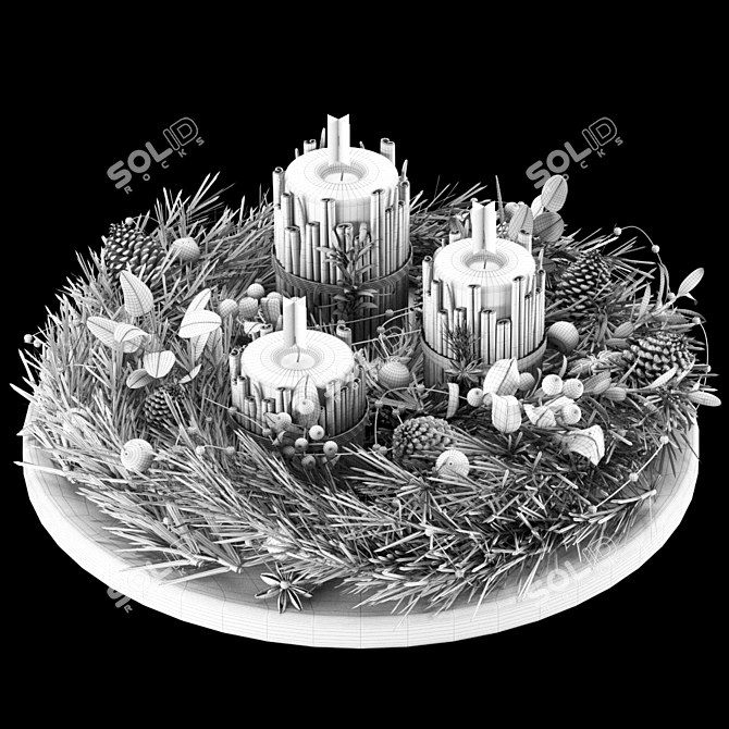 Festive Table Decoration 3D model image 4