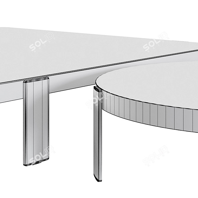 Title: Minotti Mattia Coffee Tables 3D model image 5