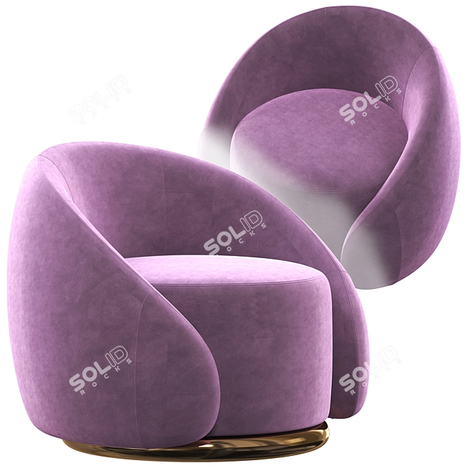 ABBRACCI Modern Armchair 3D model image 1