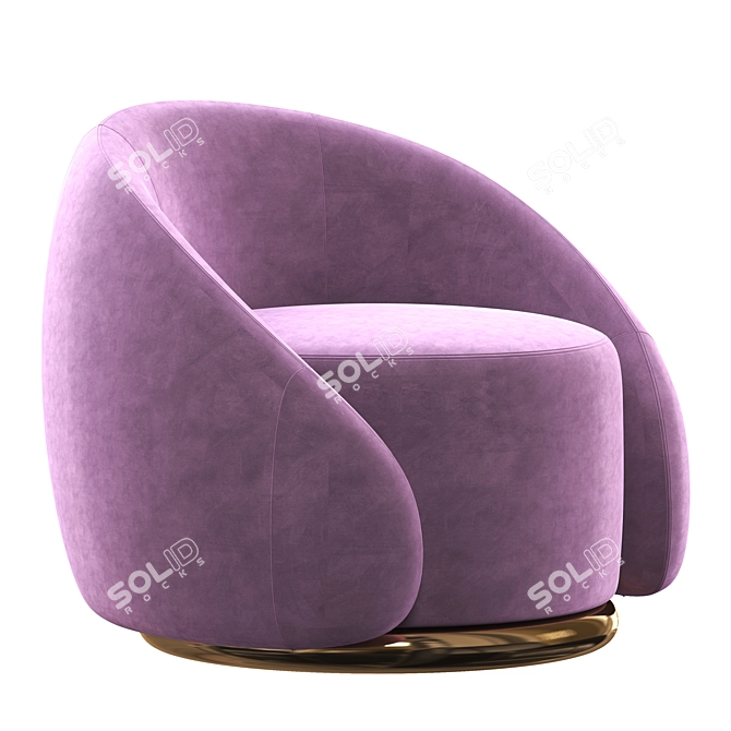 ABBRACCI Modern Armchair 3D model image 4