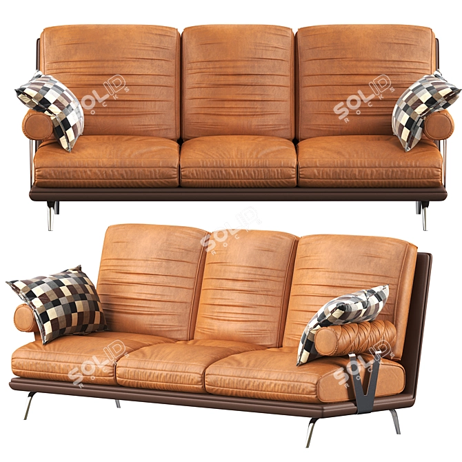 Cigar Lux Sofa: Modern Comfort 3D model image 1