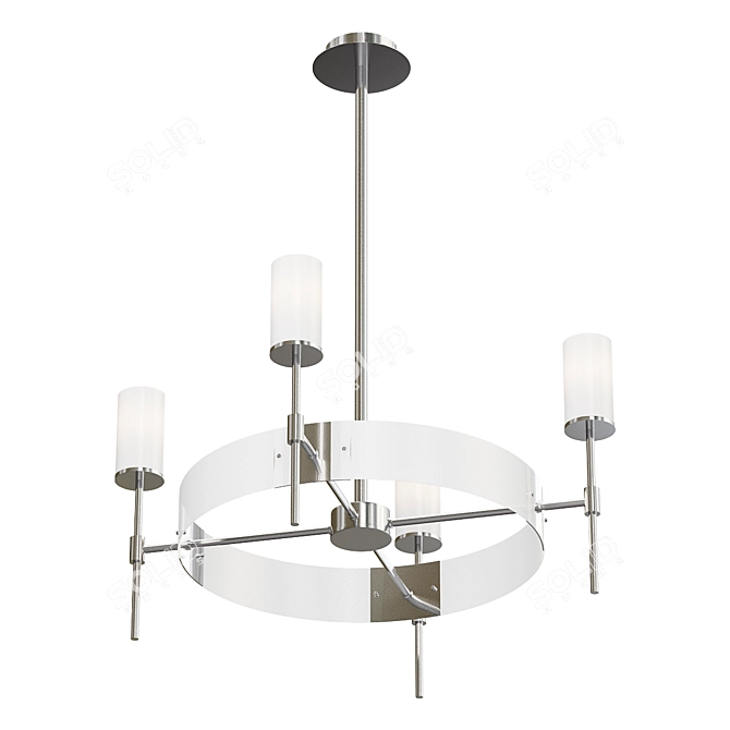 Elegant Ginza Glass Chandelier 3D model image 1